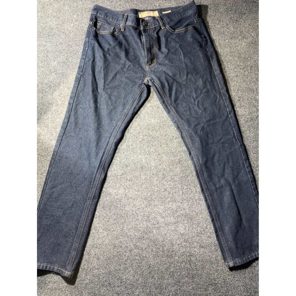 Vintage Genes 1891 Slim Fit Jeans Mens 34x30 Dark Wash Indigo Denim Pants